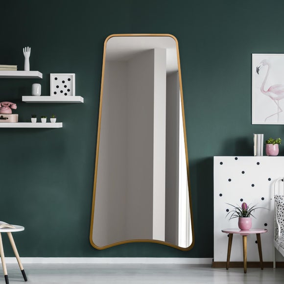 Coartans Abstract Curved Indoor Outdoor Full Length Wall Mirror - image 1