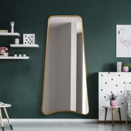 Coartans Abstract Curved Indoor Outdoor Full Length Wall Mirror