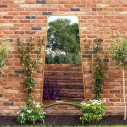 Coartans Abstract Curved Indoor Outdoor Full Length Wall Mirror - thumbnail 2