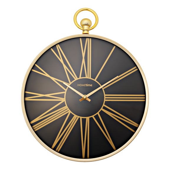 Hometime Pocket Watch Aluminium Round Wall Clock - image 1