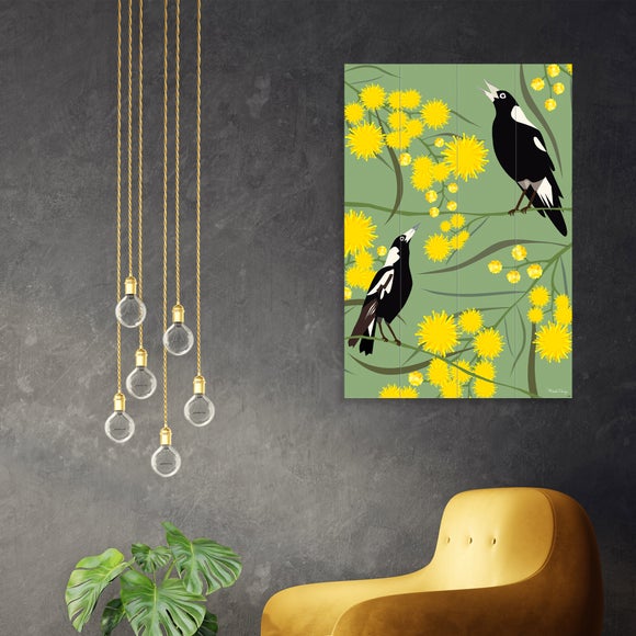 The Art Group Magpies Wooden Wall Art - image 1