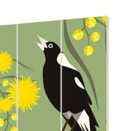 The Art Group Magpies Wooden Wall Art - thumbnail 3