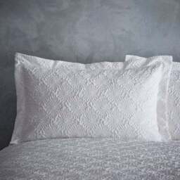 Astra Textured Floral Duvet Cover and Pillowcase Set - thumbnail 2