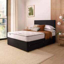 Silentnight Divan Bed With Fabric Paris Headboard and 800 Pocket Sprung Mattress - thumbnail 1