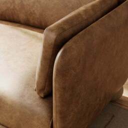 Armitage Soft Faux Leather 2 Seater Sofa with Ball Feet - thumbnail 4