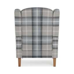 Oswald Grande Check Wingback Armchair - thumbnail 5