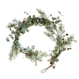 Artificial Eucalyptus & Bronze Bauble Garland - thumbnail 3