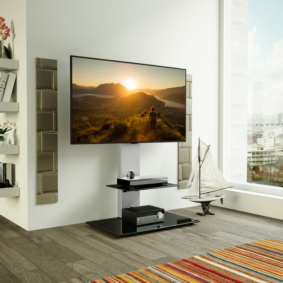 "Lesina Pedestal TV Unit with Shelf for TVs up to 65""" - image 1