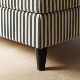 Zoe Pinstripe Fabric Square Storage Footstool - thumbnail 5