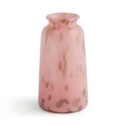 Pink & Gold Speckled Glass Vase - thumbnail 3
