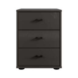 Wiemann Kahla Glass Fronted 3 Drawer Bedside Table - thumbnail 2