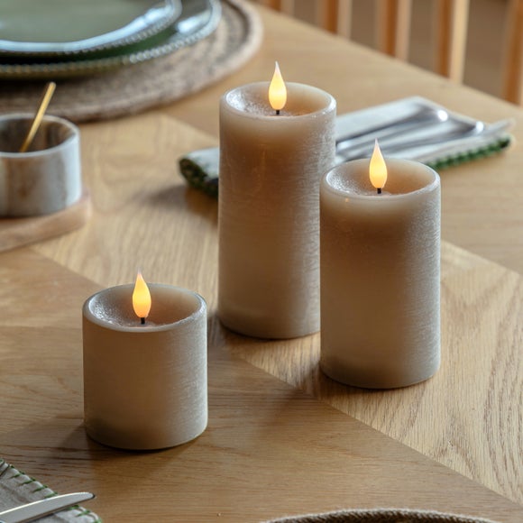 Cedar & Sage Set of 3 LED Candles - image 1