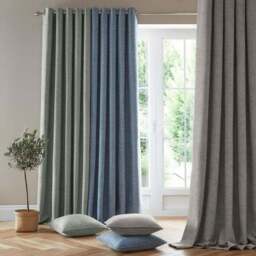 Churchgate Swithland Herringbone Eyelet Curtains (Blackout Available) - thumbnail 4