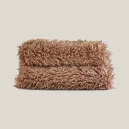 Faux Mongolian Fur Throw Blanket, 130cm x 180cm - thumbnail 3