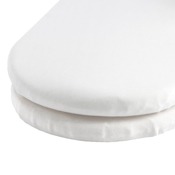 Pack of 2 Jersey White 100% Cotton Moses Basket Fitted Sheet - image 1