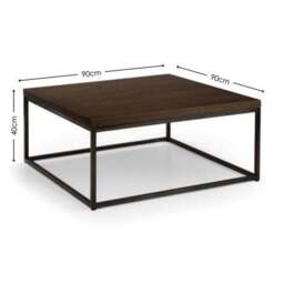 Brooklyn Square Coffee Table, Dark Oak - thumbnail 3
