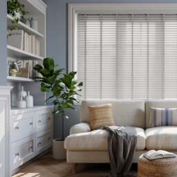 Made To Measure 63mm Slats Grey Taped Venetian Blind