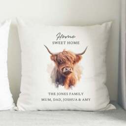 Personalised Highland Cow Cushion - thumbnail 2