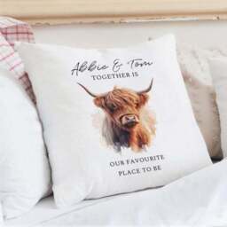 Personalised Highland Cow Cushion - thumbnail 3