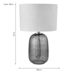 Melrose Glass Table Lamp - thumbnail 6