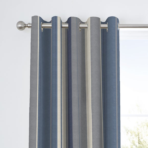 Fusion Whitworth Striped Eyelet Curtains - image 1