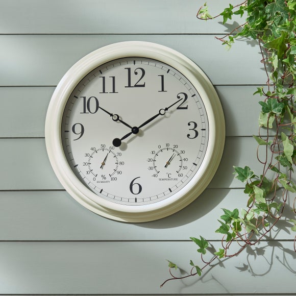 Barometer Indoor Outdoor Wall Clock - image 1