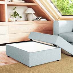 Rectangle Soft Texture Storage Footstool - thumbnail 2