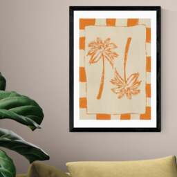 East End Prints Palm Paradise Orange Print - thumbnail 1