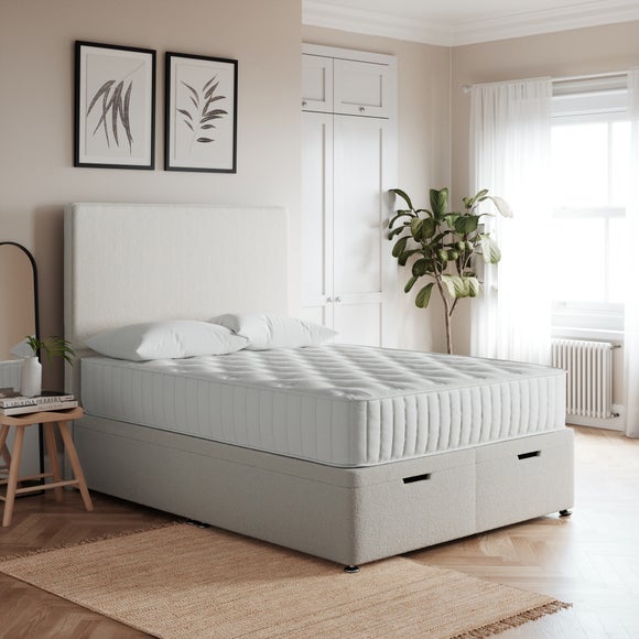 Luxury End of Bed Ottoman Bed Frame, Teddy Fabric - image 1