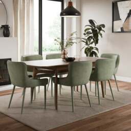 Montreal Set of 2 Fully Upholstered Dining Chairs, Faux Leather - thumbnail 1