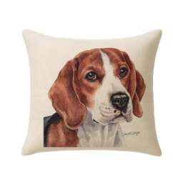 Christine Varley Beagle Square Cushion - thumbnail 3
