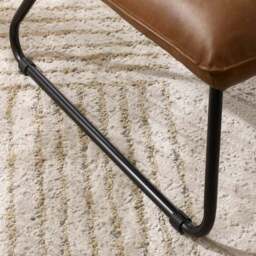 Saxon Faux Leather Lounge Chair - thumbnail 4