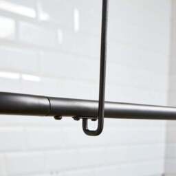 Extendable L Shape Black Shower Curtain Rail - thumbnail 4