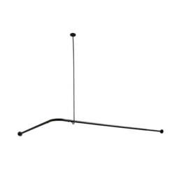 Extendable L Shape Black Shower Curtain Rail - thumbnail 2