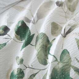 Foliage Seersucker Duvet Cover and Pillowcase Set - thumbnail 4