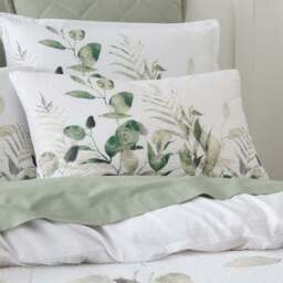 Foliage Seersucker Duvet Cover and Pillowcase Set - thumbnail 2