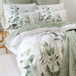 Foliage Seersucker Duvet Cover and Pillowcase Set - thumbnail 3