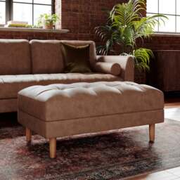 Max Soft Faux Leather Storage Footstool - thumbnail 1