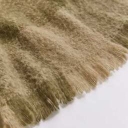 Cabin Check Faux Mohair Throw Blanket 235cm x 235cm - thumbnail 2