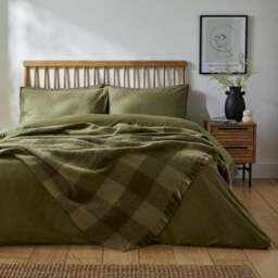 Cabin Check Faux Mohair Throw Blanket 235cm x 235cm - thumbnail 5