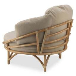 Desser Snug Cuddle Rattan Chair Rattan with Boucle Cushion - thumbnail 3