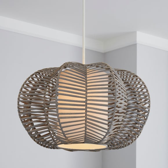 Weave Wicker Natural Easy Fit Pendant Shade - image 1