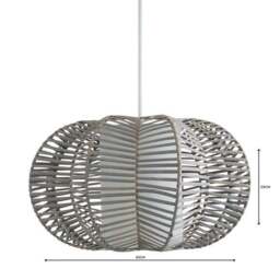 Weave Wicker Natural Easy Fit Pendant Shade - thumbnail 4