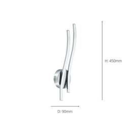 EGLO Valmora 2 Light Curved LED Wall Light - thumbnail 3