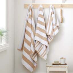 Bianca Cotton Reversible Stripe Cotton Towel - thumbnail 1