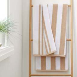 Bianca Cotton Reversible Stripe Cotton Towel - thumbnail 2