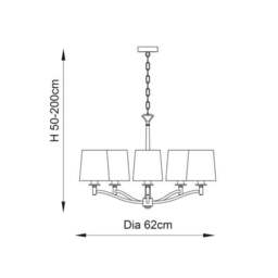 Vogue Oriana 3 Light Adjustable Pendant Light - thumbnail 6