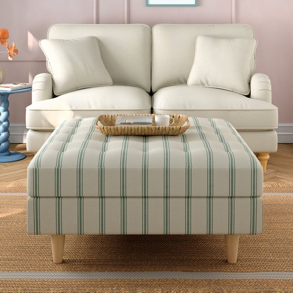 Zoe Folkstone Stripe Square Storage Footstool - image 1