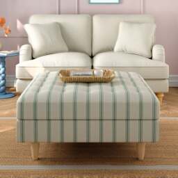 Zoe Folkstone Stripe Square Storage Footstool - thumbnail 1