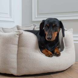 Lords and Labradors Herringbone High Wall Dog Bed - thumbnail 2